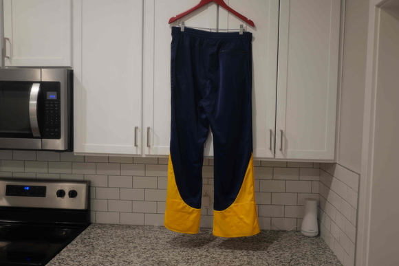 Nike Blue Yellow Athletic Tear Away Jogger Back Zip Pocket Pants Men Size XL - Picture 9 of 11